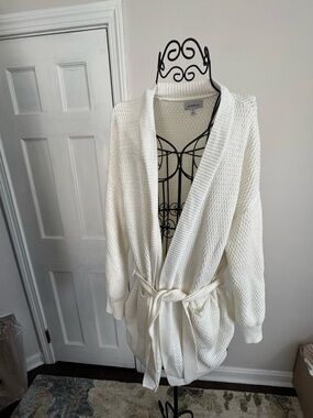 Evereve oversized chunky knit  Cream Textured Knit Cardigan